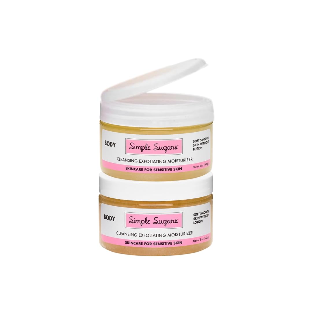 Simple Sugars Dry Hands Rescue Bundle with Emu Oil - Cleaning Exfoliating Moisturizer for Hands. Formulated for Extremely Dry Hands, Cracked Skin, Sensitive Skin, Eczema, Psoriasis