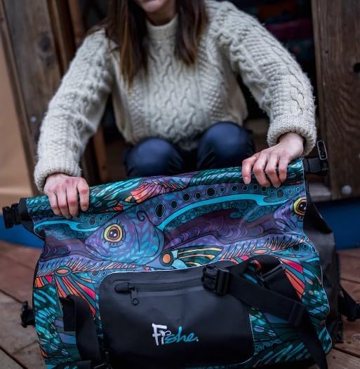 Miniatura 5 de FisheWear Groovy Grayling Dry Bag Duffel, Multi, talla única, Multi, Fishewear Groovy Grayling Dry Bag Duffel