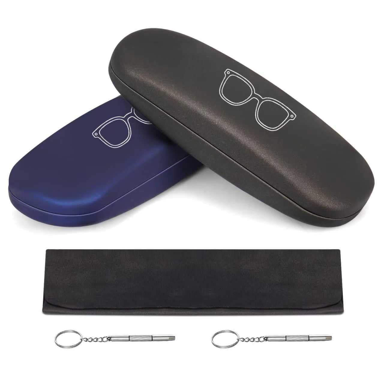 RayLove Unisex Hard Shell Eyeglasses Cases, Protective Case For Glasses