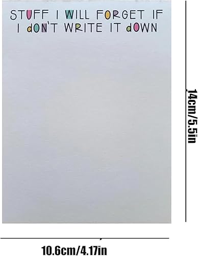 Miniatura 3 de Quirky - Juego de bloc de notas de lista de tareas, 50 blocs de notas novedosas, notas adhesivas divertidas, bloc de notas para planificador diario,