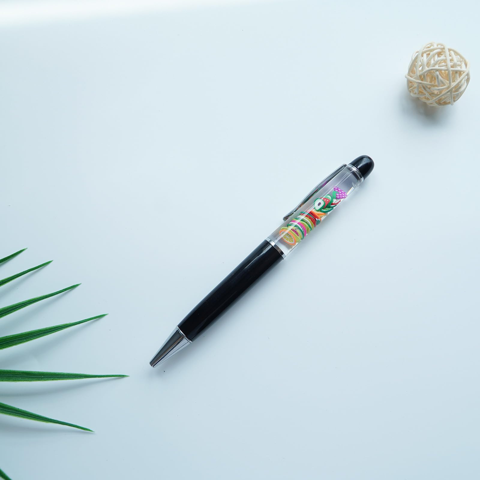 Sikyby Fruits Funny Pens Floater Floating Pen For Him Her Unique Gift Boy Girl Friend Pack of 1PCS,Fruit Black - Image 2
