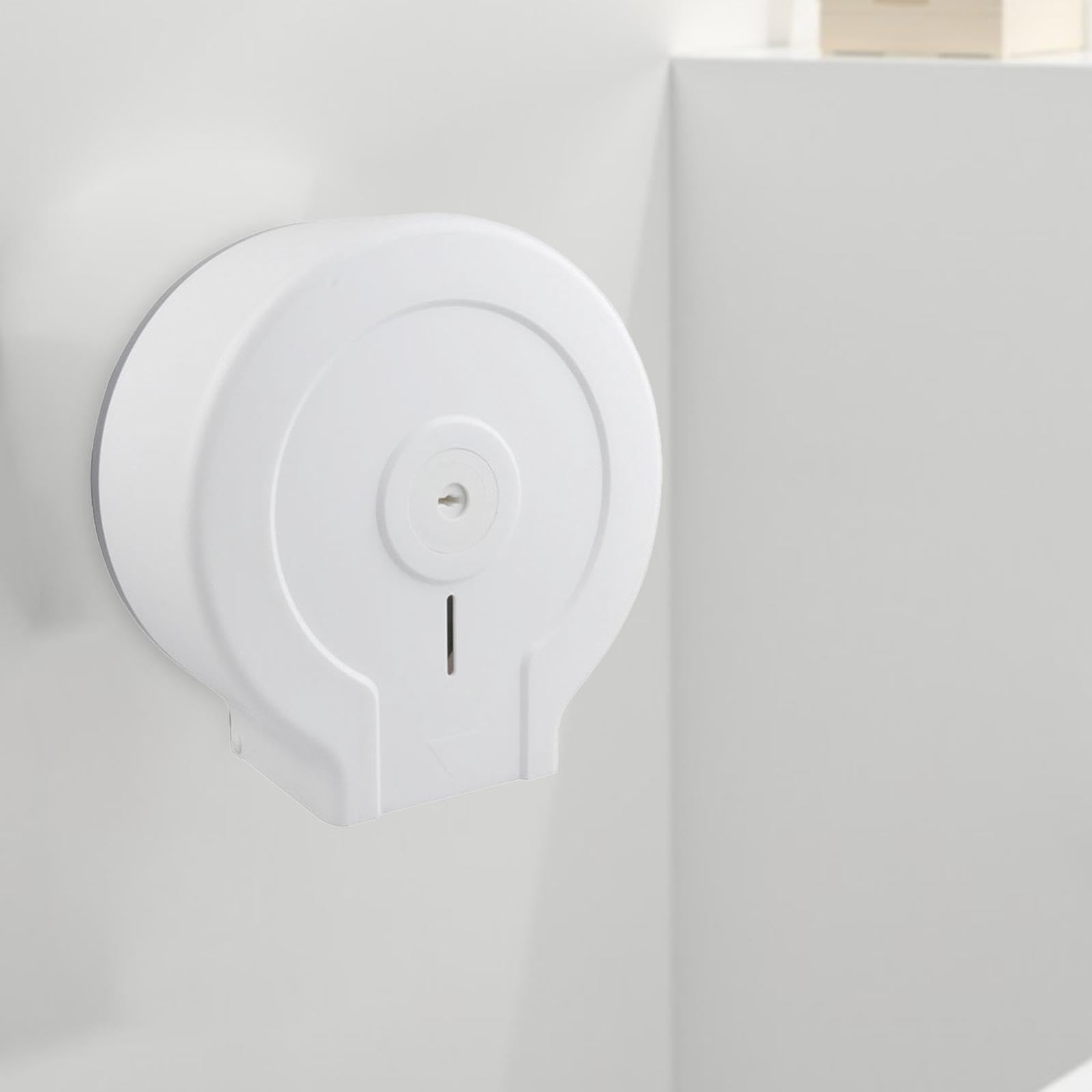MERIGLARE Toilettenpapierspender, Toilettenpapierhalter, Elegant, Einfach Nachzufüllen, Modischer Badepapierhalter für Einkaufszentren zu Hause, Weiß
