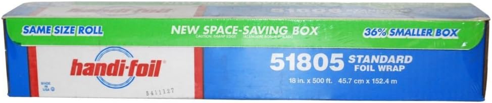 HFA 51805 18 x 500 Ft Standard Gauge Roll Foil - 1 / RL by Handi-foil