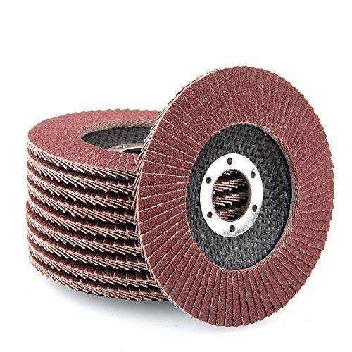 4 1/2 inch Flap Disc, Grinding Wheels120 Grit Sanding Discs, Angle Grinder Grinding Disk, Grinding Wheel for Grinding, Deburring, Contouring, Blending, High Density Bevel Type, 20 Pack