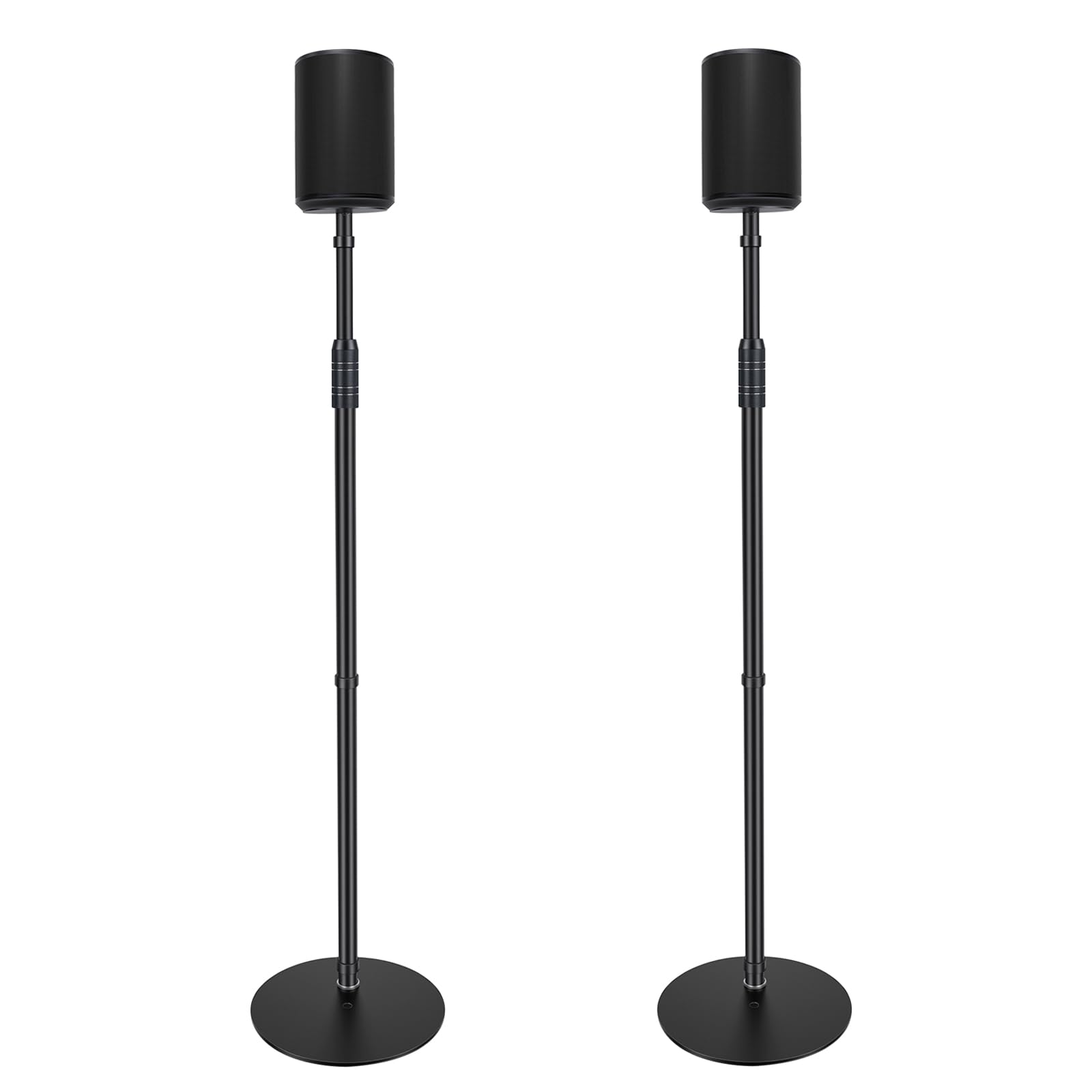 Lautsprecherständer für Sonos Era 100 oder Era 100 SL, höhenverstellbar von 84 cm bis 120 cm, einfache Selbstmontage, HD-628, 2er-Pack, schwarz