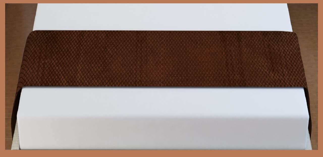 AaHo Decor Bed Runner Pack of 3 Including 1 Bed Runner with 2 Cushion Covers Velvet Checkered Pattern Bed Runner (18 x 84 Inches), Brown 1