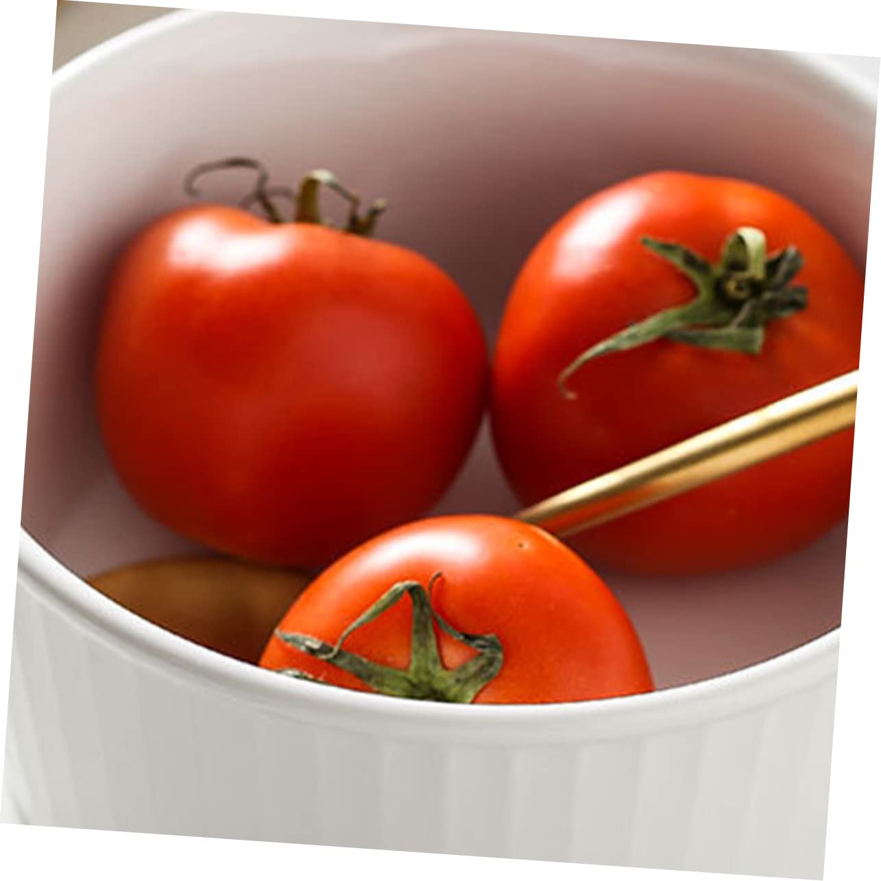 Bol avec Couvercle à Double Anse en Céramique Blanc | Compatible Micro-ondes, Isolation Alimentaire, Usage la Cuisine et Mélange de Salade, Format Simple et Moderne