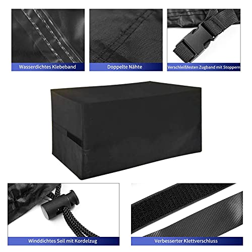 YoungBee Garden Furniture Covers,Rectangular/Square Outdoor Furniture Covers,Waterproof,Anti-UV,Upgraded Tear-Resistant 420D Oxford Fabric Garden Rattan Sofa Set Patio Table Covers 190 * 140 * 74cm - Image 7