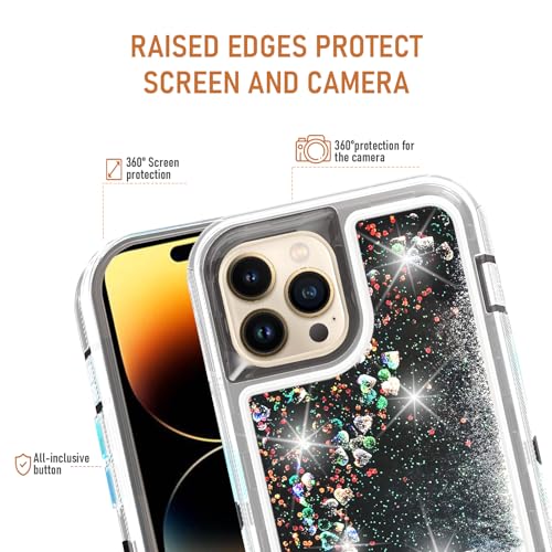 Coque iPhone 14 Pro Max transparente robuste 5G avec protecteur d'écran