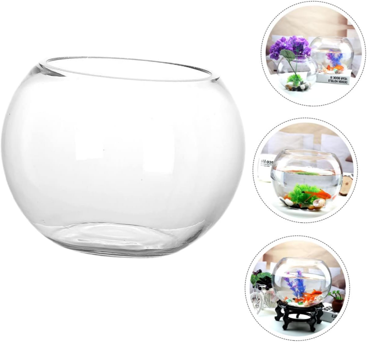ULTECHNOVO Aquarium Tank for Betta Fish and Stylish Desktop Decor for Multi-Function Fish Bowl Smooth Design for Aquascaping