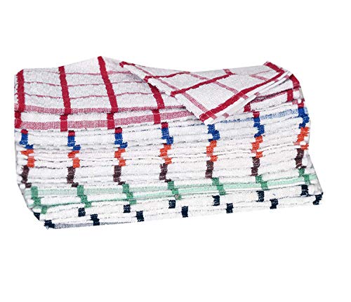 HCG - Paños de Cocina (100% algodón, 70 x 50 cm), diseño de Cuadros, Assorted Mixed Colours, 70 x 50 cm