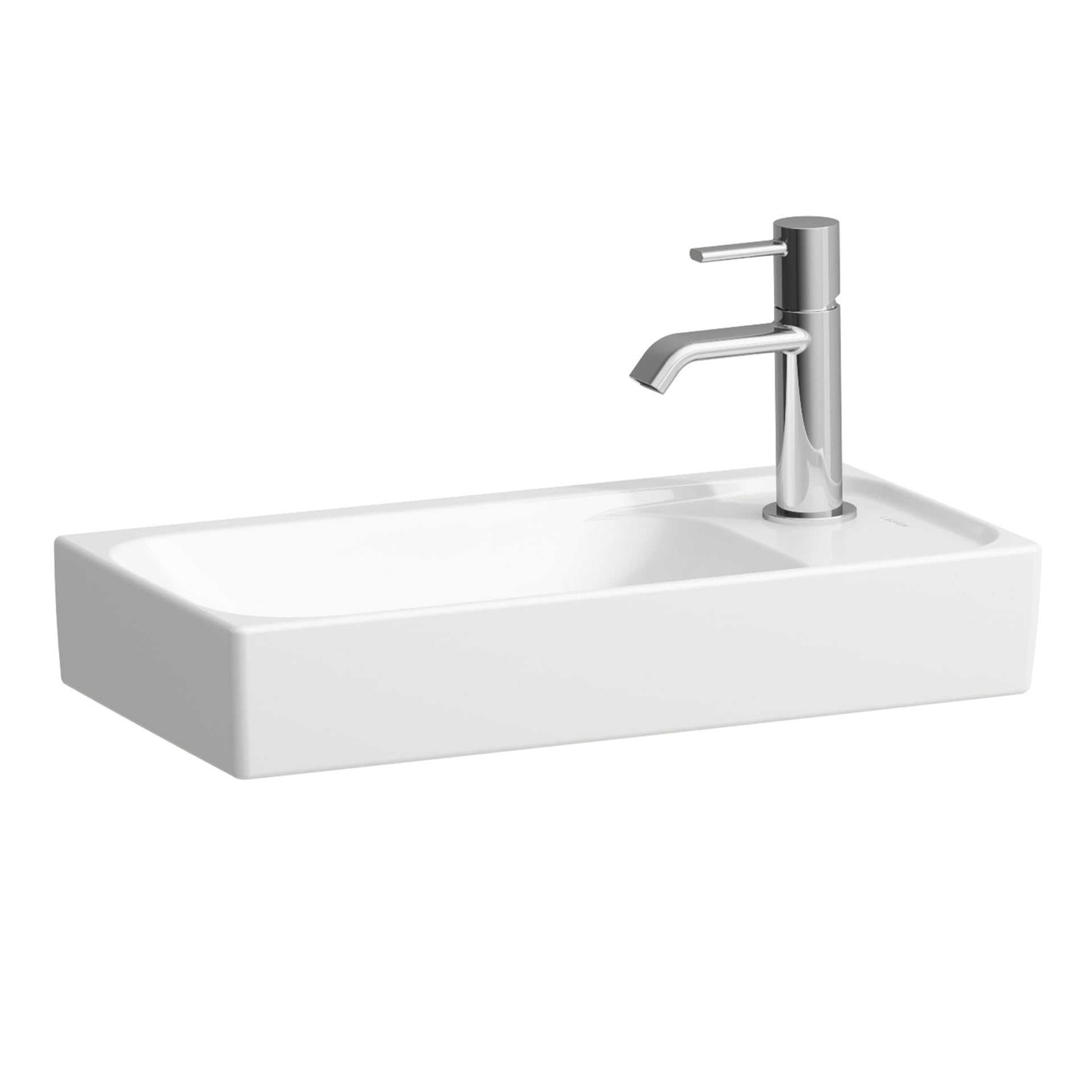 Laufen Meda Handwaschbecken H8151134001141 – 46x23,5 cm, unterbaufähig, ohne Überlauf, ohne Hahnloch, weiß