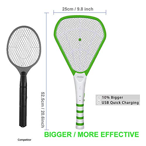 Fly Swatter Zapper Racket, Electric Mosquito Killer Bat, Tennis Swat