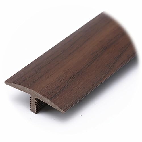 Miniatura 8 de KADEUX Tira de transición de suelo cortable, tira de umbral en forma de T, tira de transición de madera a azulejo, tiras de conexión de espacio para