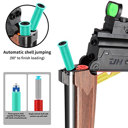 L-Lan- Toy Gun Rifle Long Double Barrel Shotgun Toy, Foam Blasters Toy Gun Shell Ejection Toy With Scope #TOP1