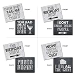 Birthday Photo Booth Props - 20 Designs, 8x10, Double Sided, Funny Adult Birthday Photo Booth Props, 30th 40th 50th 60th 70th 80th 90th Birthday Prop Signs - Image 3