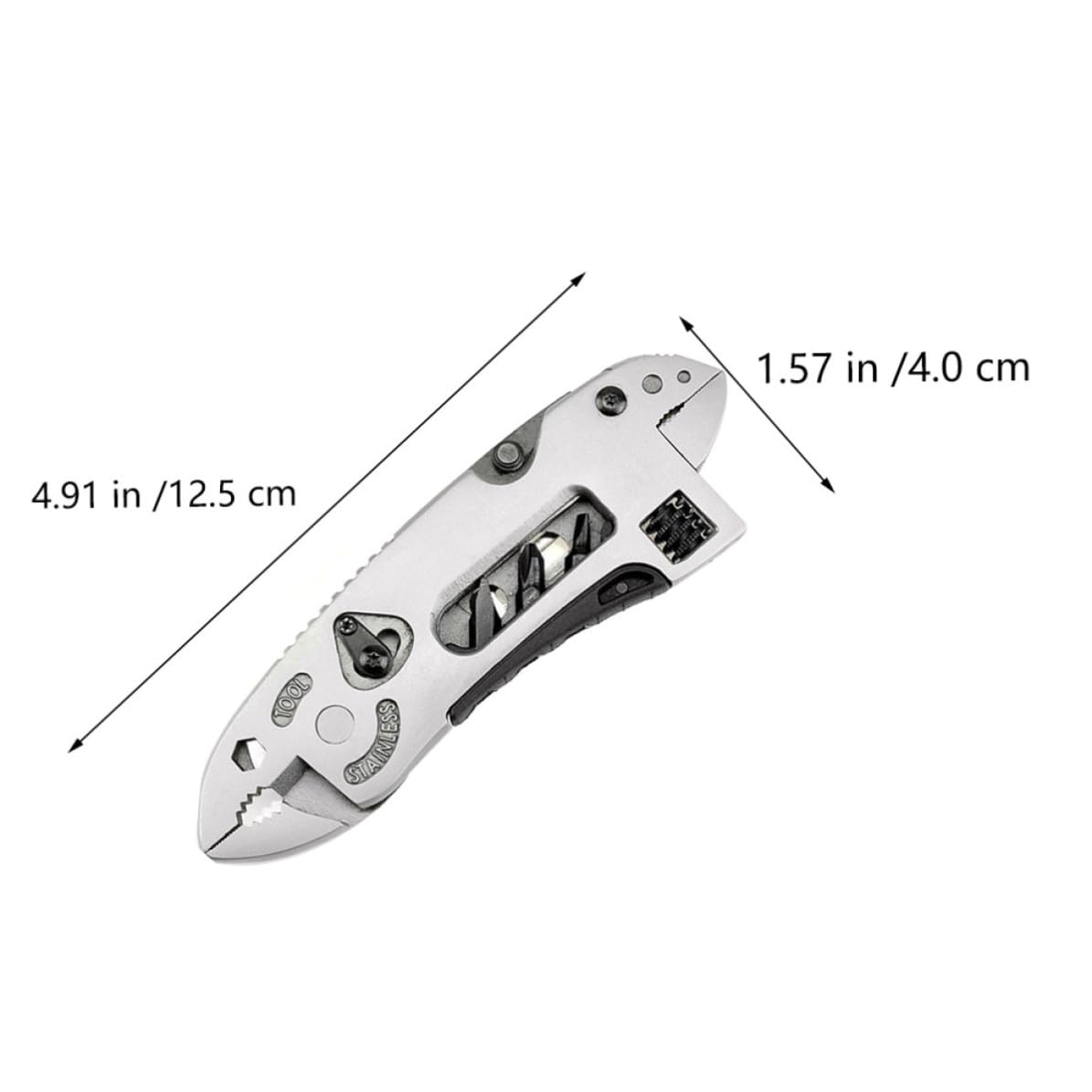 Ciieeo 2piezas Alicates Multifunción de Acero Inoxidable Llave Inglesa Pequeña Portátil para Camping Herramientas Resistentes para Acampada y Uso Diario