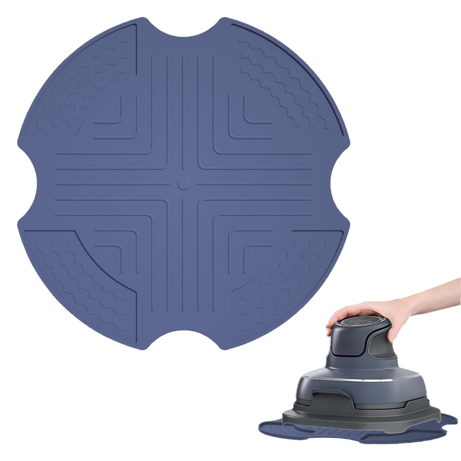 Tweozek Blue Air Fryer Silicone Trivet For Ninja Crispi Air Fryer,Heat Resistant Non-Slip Silicone Trivet,Silicones Mats For Worktops,Silicone Trivet Mats,Reusable Durable Trivets For Fn101uk, Hot Pans (Blue)