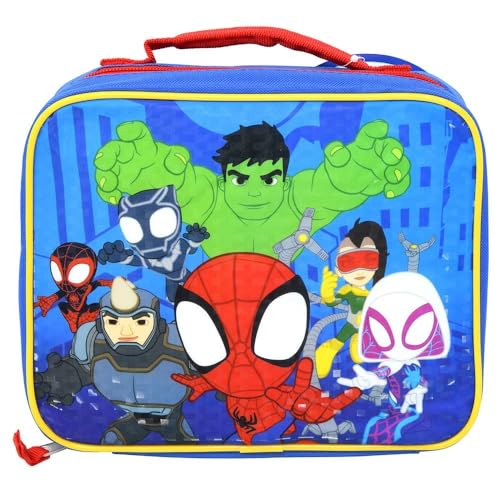 Mini mochila Vingadores com conjunto de lancheira – Pacote com mochila dos Vingadores de 28 cm, lanc