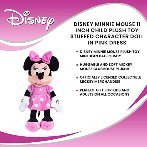 Minnie 10776 Disney Pink 11" Beans Plush, Multi, 6" #TOP6