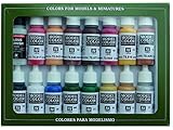 Speziell für Pinsel. Model Color Acrylfarben-Anfänger-Set von Vallejo, Acryl in verschiedenen Farben (16-teilig)
