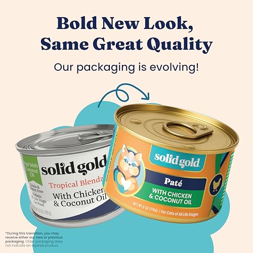 Image of Solid Gold Tropical Blendz Wet Cat Food - Chicken Pate in Coconut Oil - Canned Cat Food, 16 Pack