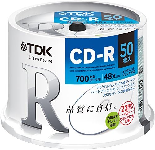 Amazon.co.jp: TDK データ用CD-R 700MB 48倍速対応 ホワイトワイド 