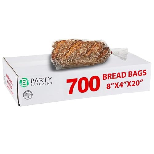 Blue Sky NY Bread Loaf Plastic Bags 8” x 4” x 20”