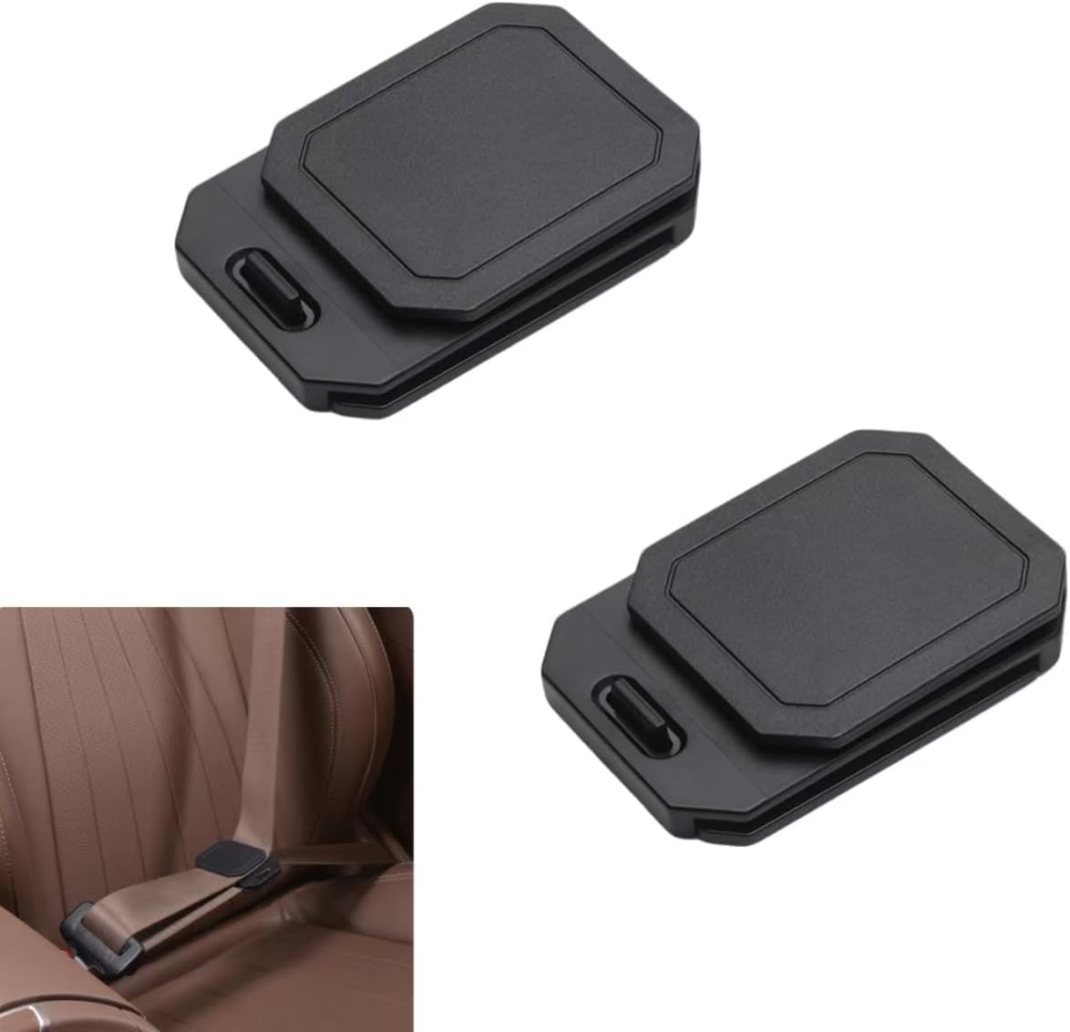 2 Pcs Car Seat Belt Adjuster for Skoda Elroq SUV 2024 2025, Auto Strap Clip Locking Clamp Shoulder Neck Relaxer Comfort Positioner Accessories