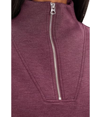 Image of Varley, Women's, Hawley 1 /2 Zip Sweat, Sassafras Marl, XX-Small