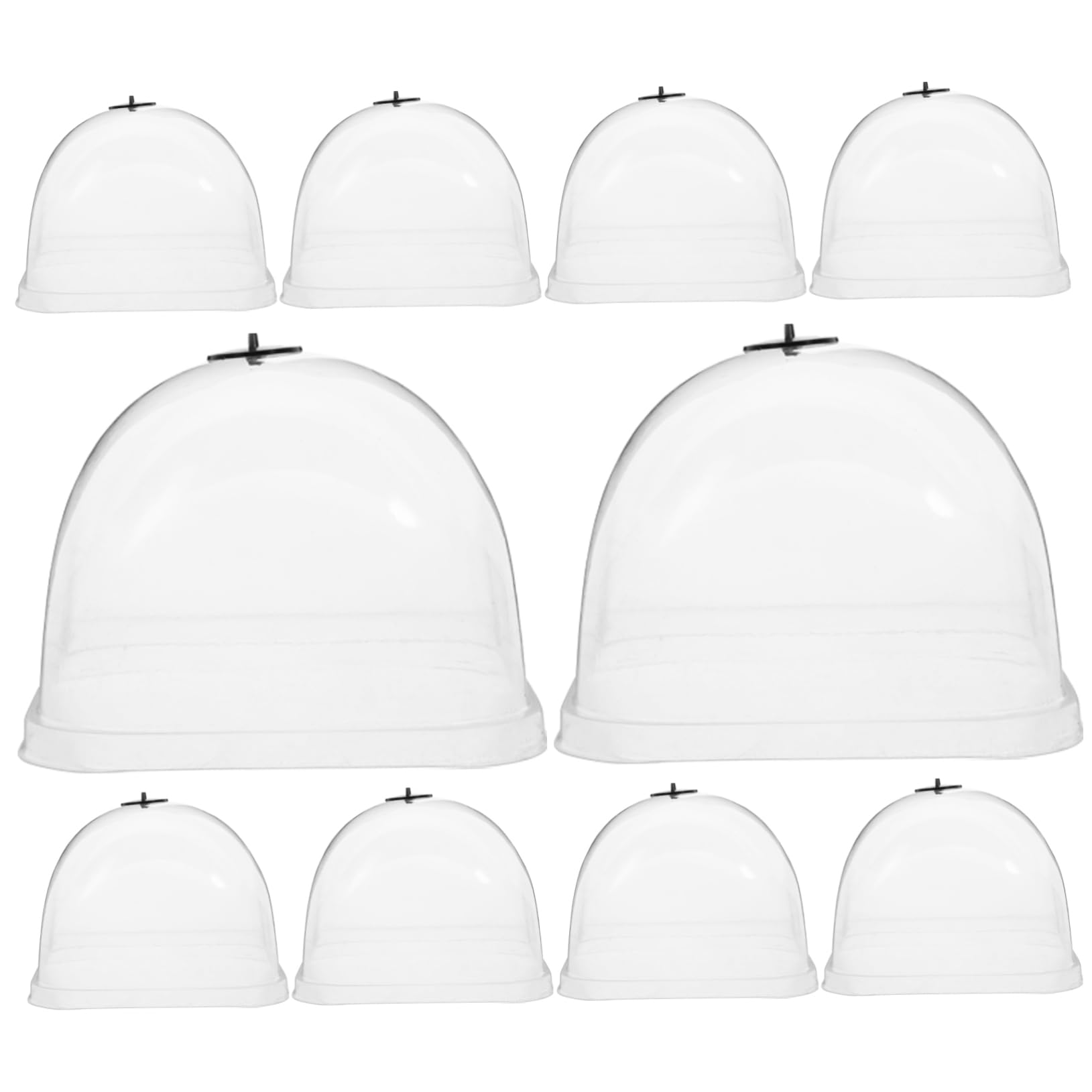 JOINPAYA 10Pcs Transparent Garden Dome Cloche Humidity Control Plant Protector for Healthy Growth for Plants Lightweight Ventilated Design-image-34