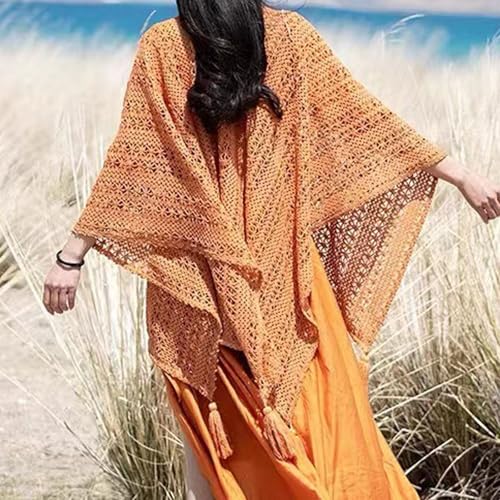 Knit Shawl Wrap for Women Ladies Fringe Knitted Poncho Cardigan Cape Boho Shawls and Wraps for Evening Dresses3