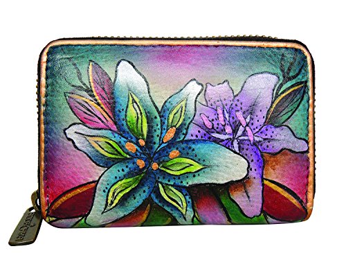 Image of Anuschka 1110 Wallet,Luscious Lilies Denim,One Size