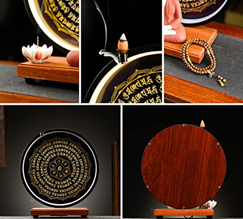 Qinlang 6WD 6 Inch White Buddha Statue And 13.2 Inch Led Circle Table Lamp thumb #4