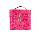 Top-Klappe schließt mit 2 Reißverschlüssen, Zwei Schichten einfacher Klassifizierung, dort ist ein Spiegel, Bürstenorganisation, leicht zu reinigen