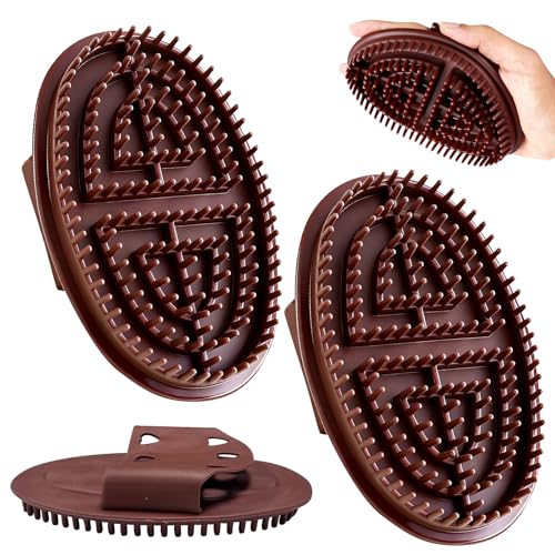 Meridian Brush, 2 Pcs Meridian Massage Brush, Nlsqw Meridians Brushs for Belly Scalp, Massage Brushs for Belly, Massages Tool for Body Relaxation for Men and Women Muscle Relief and Stress