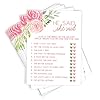 Printed party bridal shower gameshe said she said game with fun bride and groom trivia wedding shower activity pink floral design 50 guests  urban country home decor