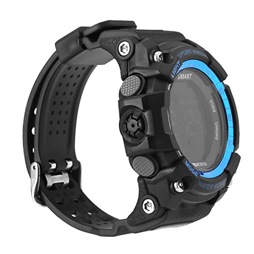 TKSTAR Bluetooth Digital LED Fitness Tracker Smart Watch con Health Tracker impermeable IP67 nadar Deportes Smart Reloj SMS notifier podómetro para iOS & Android ex16, color azul