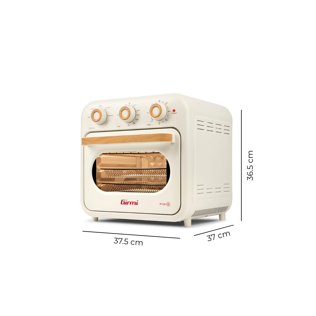 Girmi FG29 Forno Air Fryer,1500 W, 22 L, 5 Funzioni, Luce Interna, Maxi Ventola Air Fryer, 30% Risparmio Energetico, Ricettario e Accessori Inclusi