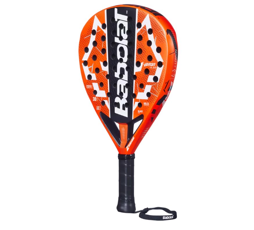 Babolat Racchetta Padel Veron JL 3.0, Fibra di Carbonio, Rosso e Nero, Unisex, Dynamic Stability System