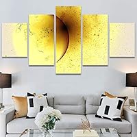 SIGNWIN 5 Panel Canvas Wall Art Modern Art Astronomy & Space Cosmic Decorative Elements Dramatic Multicolor Photography for Home Decorations Ready to Hang - 60