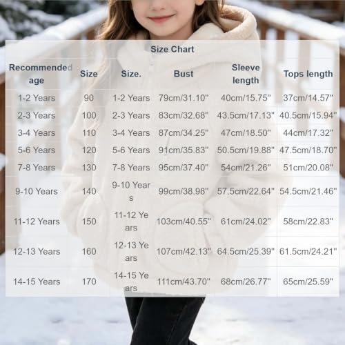 Girls Fleece Jacket Zip Up Hoodie Winter Coat with Pockets Warm Outerwear - image 5