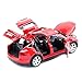 ANTSIR Car Model X 1:32 Scale Alloy diecast Pull Back Electronic Toys with Lights and Music,Mini Vehicles Toys for Kids Gift (Red)