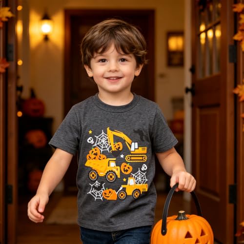 Funnycokid Toddler Boys Halloween Shirts Kids Tshirt Construction 4T 3T - image 7