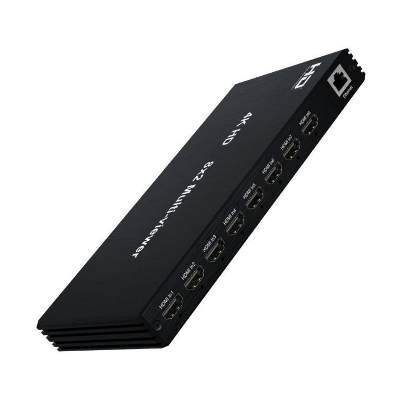 Multi-viewer 8 in 2 out compatibile con HDMI, doppio display 4K, switcher multiviewer senza soluzione di continuità facile da usare