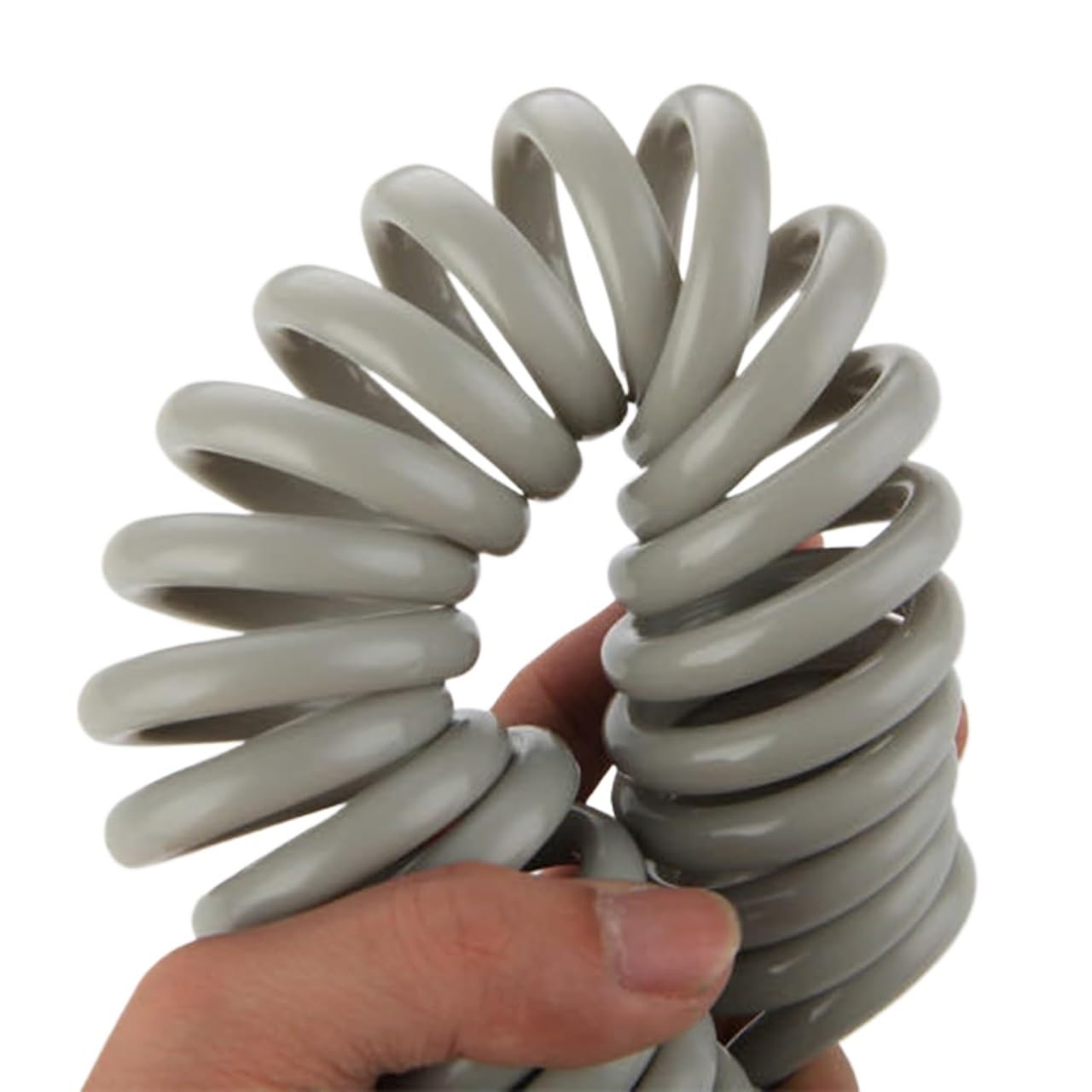 Flessibile 2 m in acciaio inox tubo doccia G1/2, design a spirale, connettore doccia grigio, perfetto per aggiornamenti del bagno domestico, durevole e facile da installare