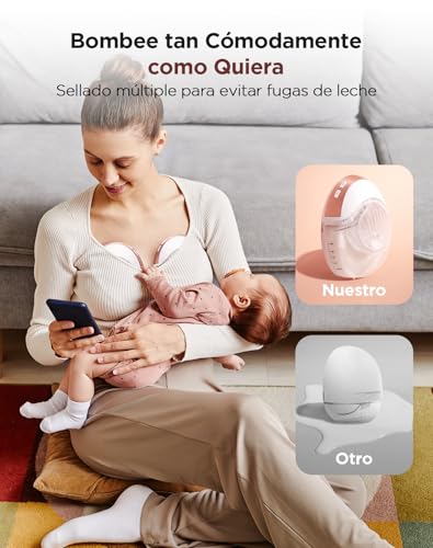 Haokoo Sacaleches Electricos Manos Libres - Discreto Extractor de Leche Materna Ultraligero 205 g, Silencioso <40 dB, 1,5× más Rápido, 3 Modos 12 Niveles, sin BPA, Indoloro, Portátil - imagen 4