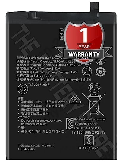 Image of THE BATTERY STORE Original Battery for Honor 7X / 9i Huawei P30 Lite Mate 10 Lite Mate SE / G10 Nova 3i 2i 2S 4E Nova 2 Plus [HB356687ECW] battrey with 1 Year Warranty (for Honor 7X)