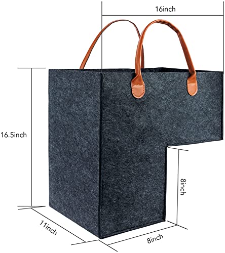 Treppenkorb Filz Treppenkörbe Mit Griffen, Faltbarer Filzstoff Treppenkörbe für Teppichtreppen und Holztreppen, Treppenstufen-Aufbewahrungs-Organizer für Wäsche, Spielzeug, Wohnkultur