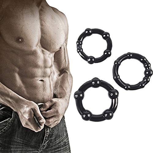 Black Time Delay Silicone Harder Soft Exercise Bands for Men AHS10